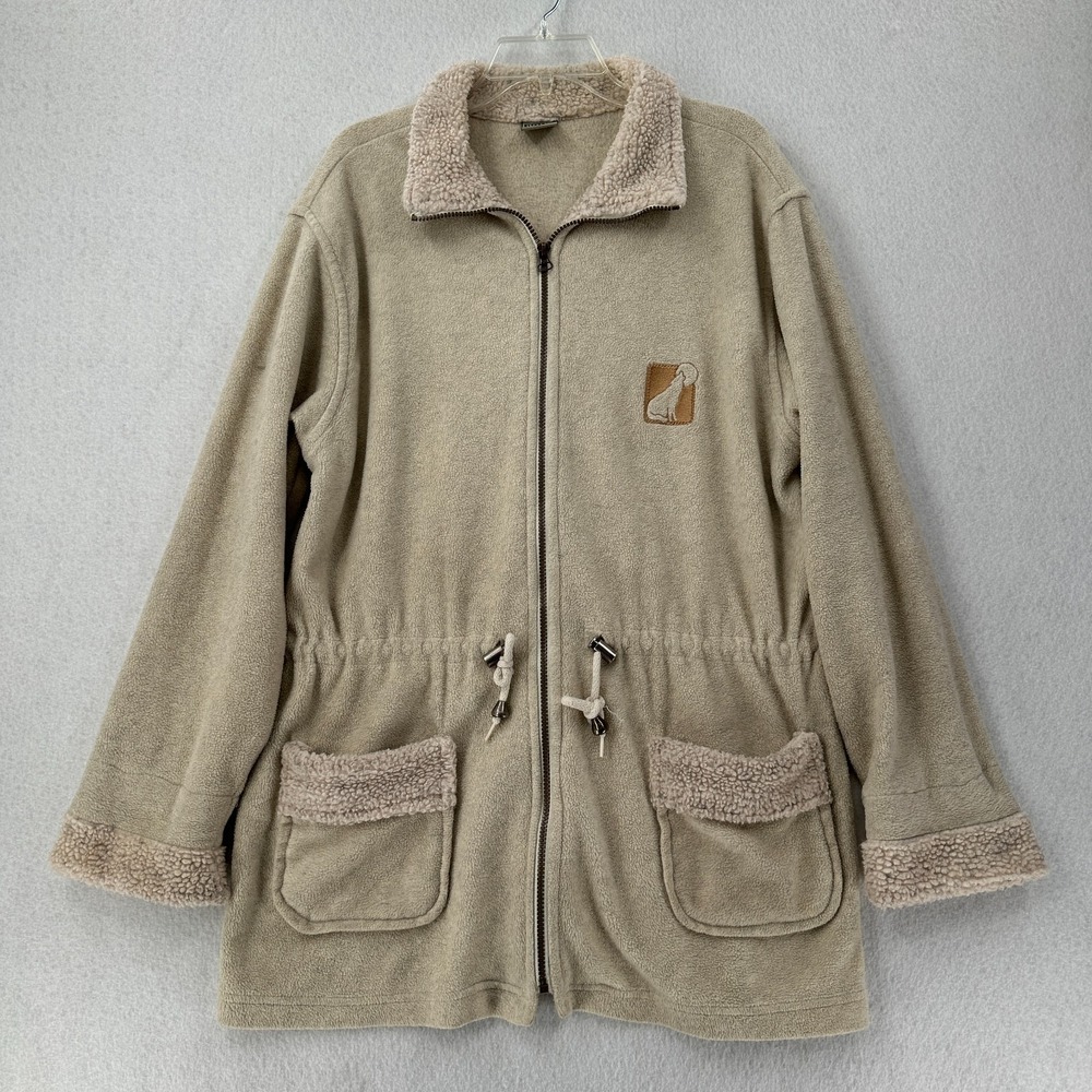 CITYSCAPE SZ‎ L Fleece Wolf  Canada Chore Sherpa Collar  Barn Sweat Shirt Jacket